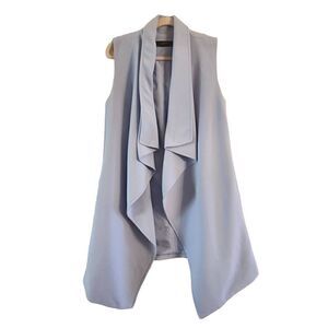 The Limited baby blue tunic duster vest size small